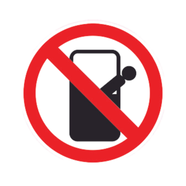 Balise Sticker Interdiction de se pencher BALI-STI092